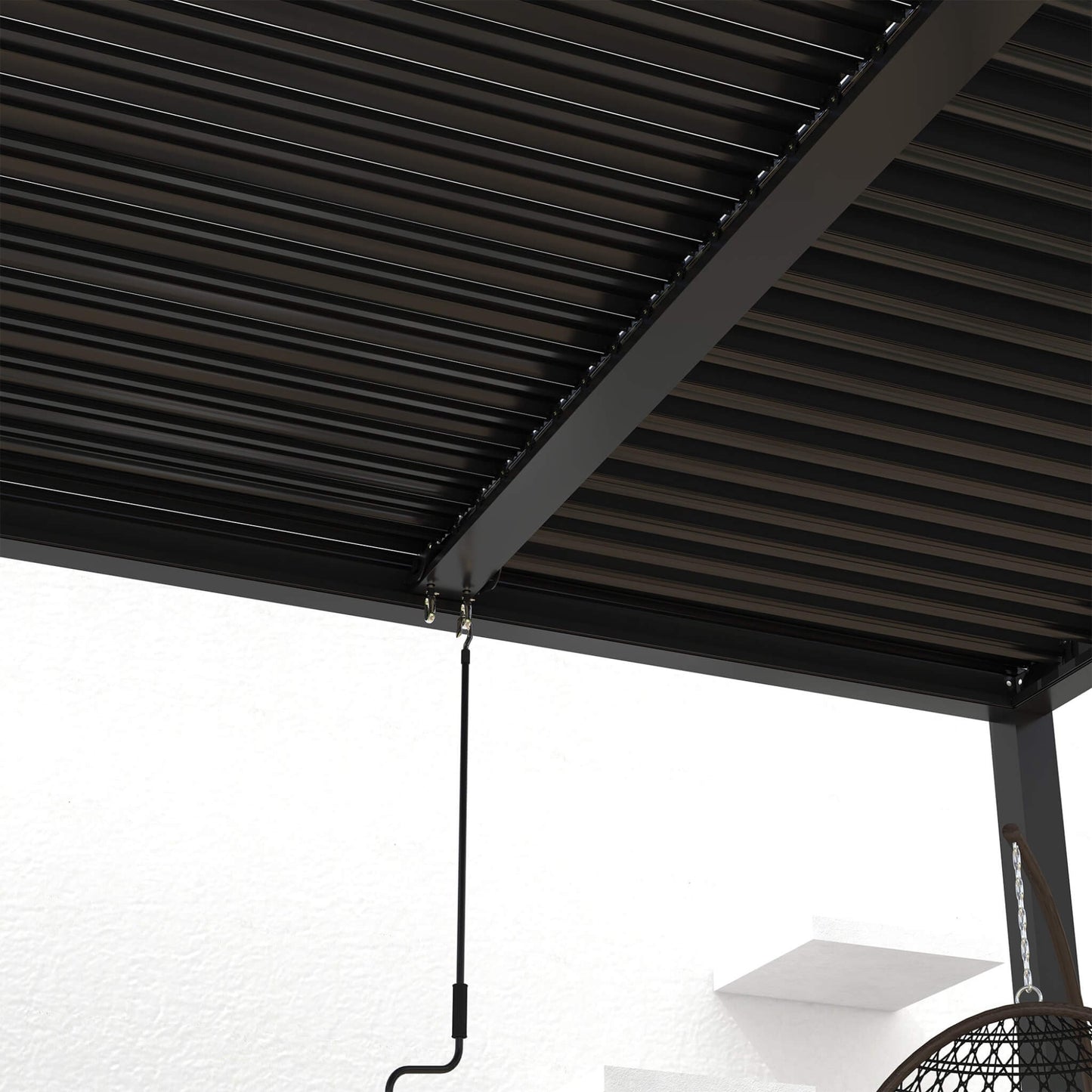[10X19FT] Premium Powder-Coated Aluminum Pergola With Adjustable Louvers (SAK78345)