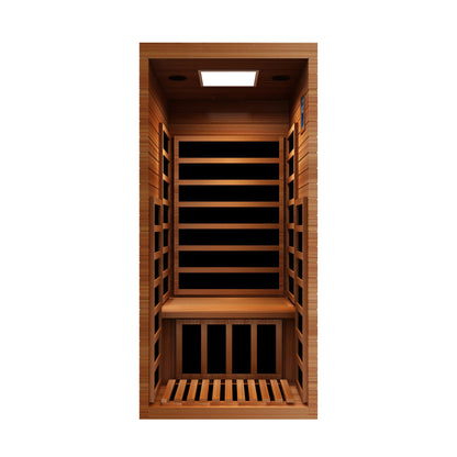 Peak Saunas Aspen Luxury 1-Person FAR Infrared Sauna with Smart WiFi App Control