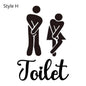 11" Funny Toilet Bathroom Door Vinyl Decal Sticker