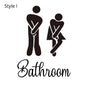 11" Funny Toilet Bathroom Door Vinyl Decal Sticker