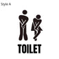 11" Funny Toilet Bathroom Door Vinyl Decal Sticker