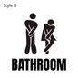 11" Funny Toilet Bathroom Door Vinyl Decal Sticker