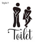 11" Funny Toilet Bathroom Door Vinyl Decal Sticker