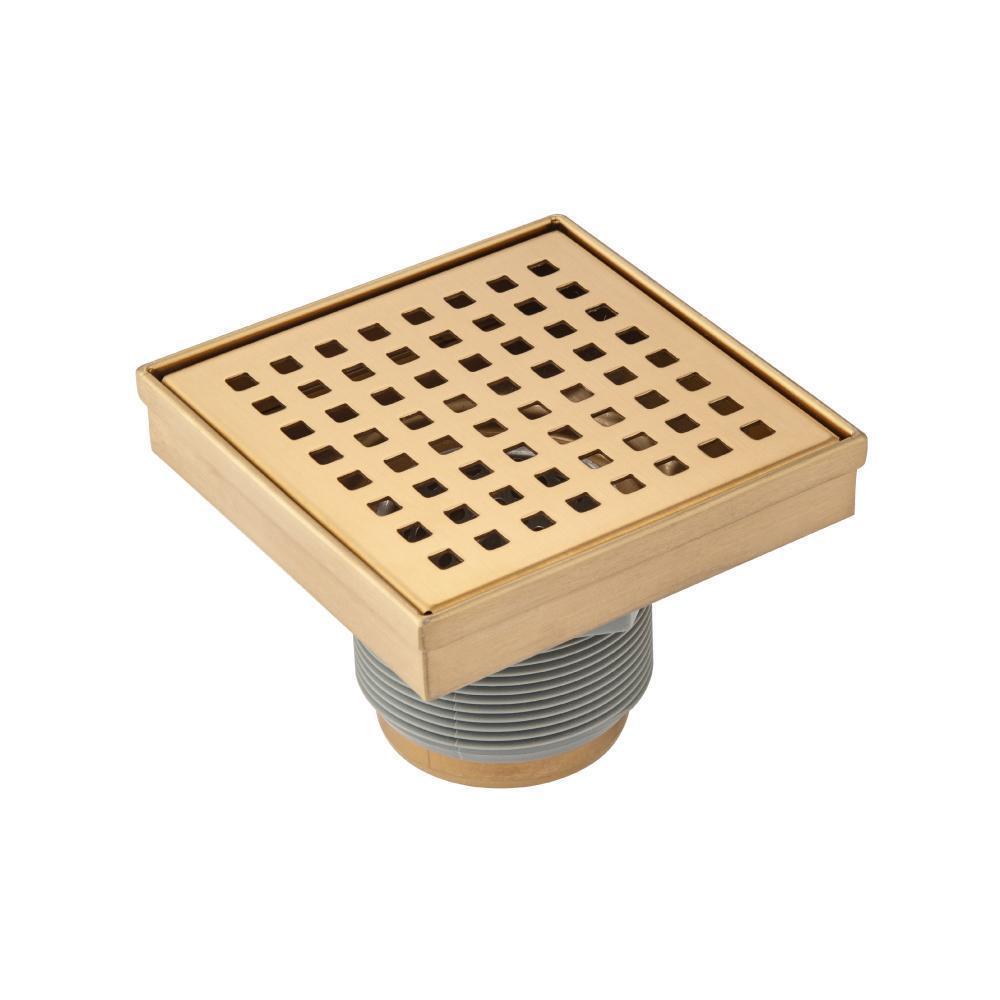 Flusso 11.SQD.0404 4" Decorative Floor Drain with 2" Outlet