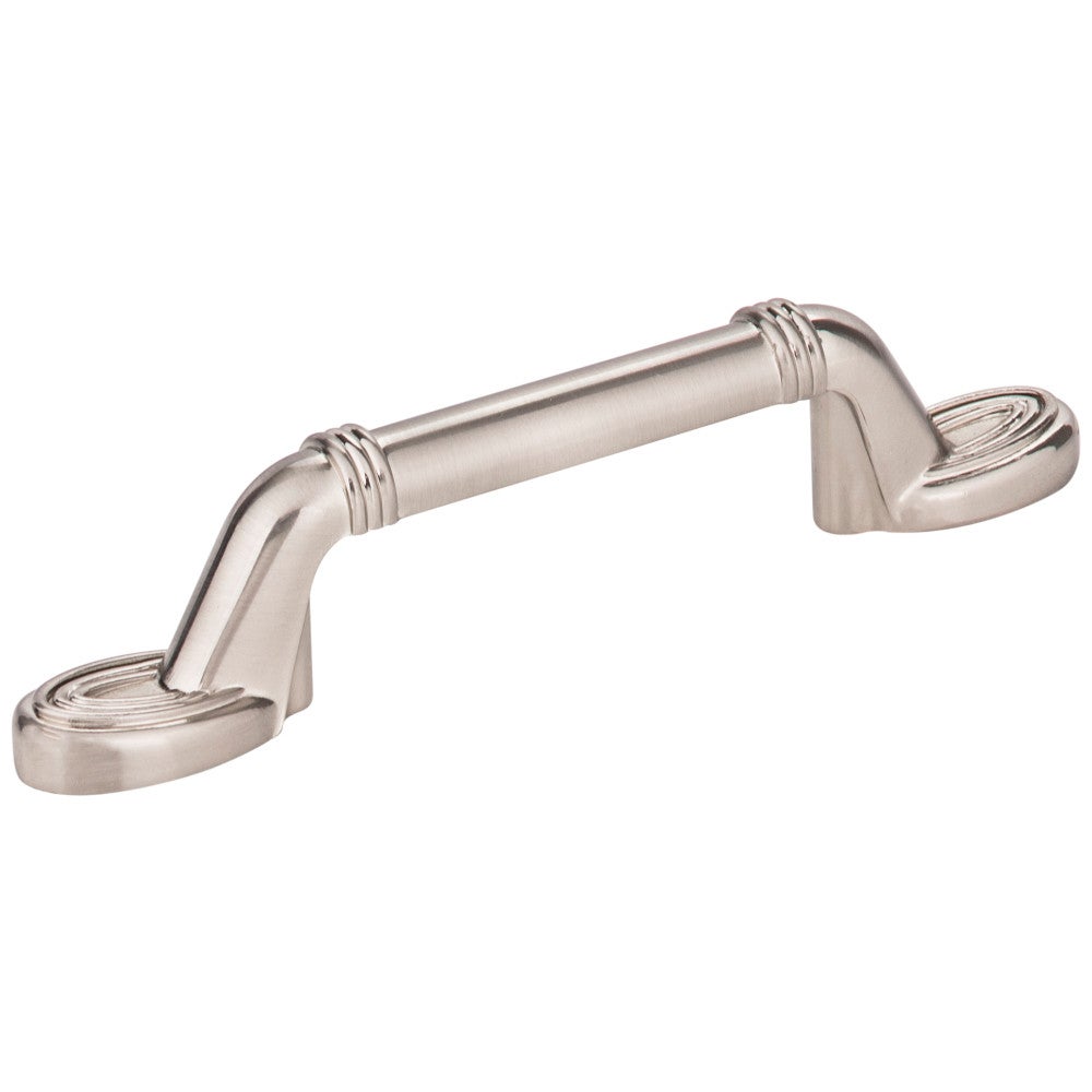 3" Center-to-Center Satin Nickel Ringed Detail Vienna Cabinet Pull