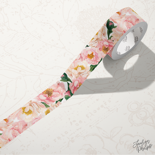 Flower Pink Peony 15mm washi