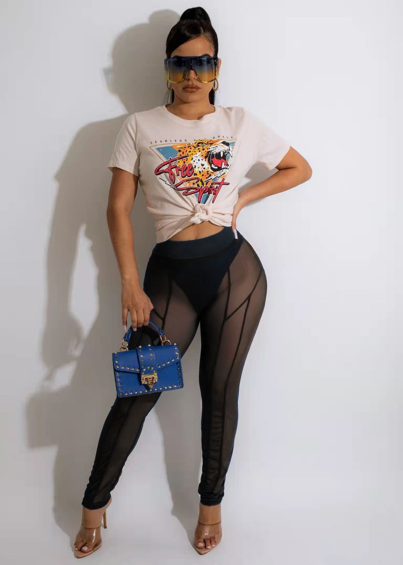 Women Clothing Sexy Mesh See through Pants Trousers Women Clothing