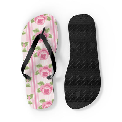 Customizable: Floral Flip Flops, Cute Summer Sandals, Beach Footwear, Vacation Essentials, Flower Printed Rubber Flip Flops