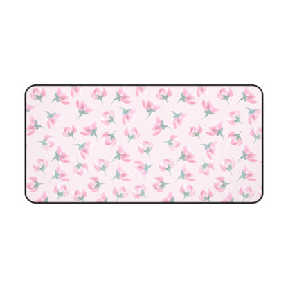 Customizable: Floral Desk Mat - Pink Blossom Mouse Pad, Office Decor, Gift for Home Office, Cute Workspace Accessories, Mother's Day Gift