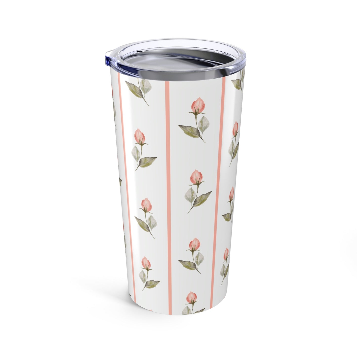 Customizable: Floral Rose Tumbler 20oz | Insulated Drinkware, Perfect for Gifts, Spring Celebrations, Travel Mugs, Coffee Lovers, Eco-Friendly Design