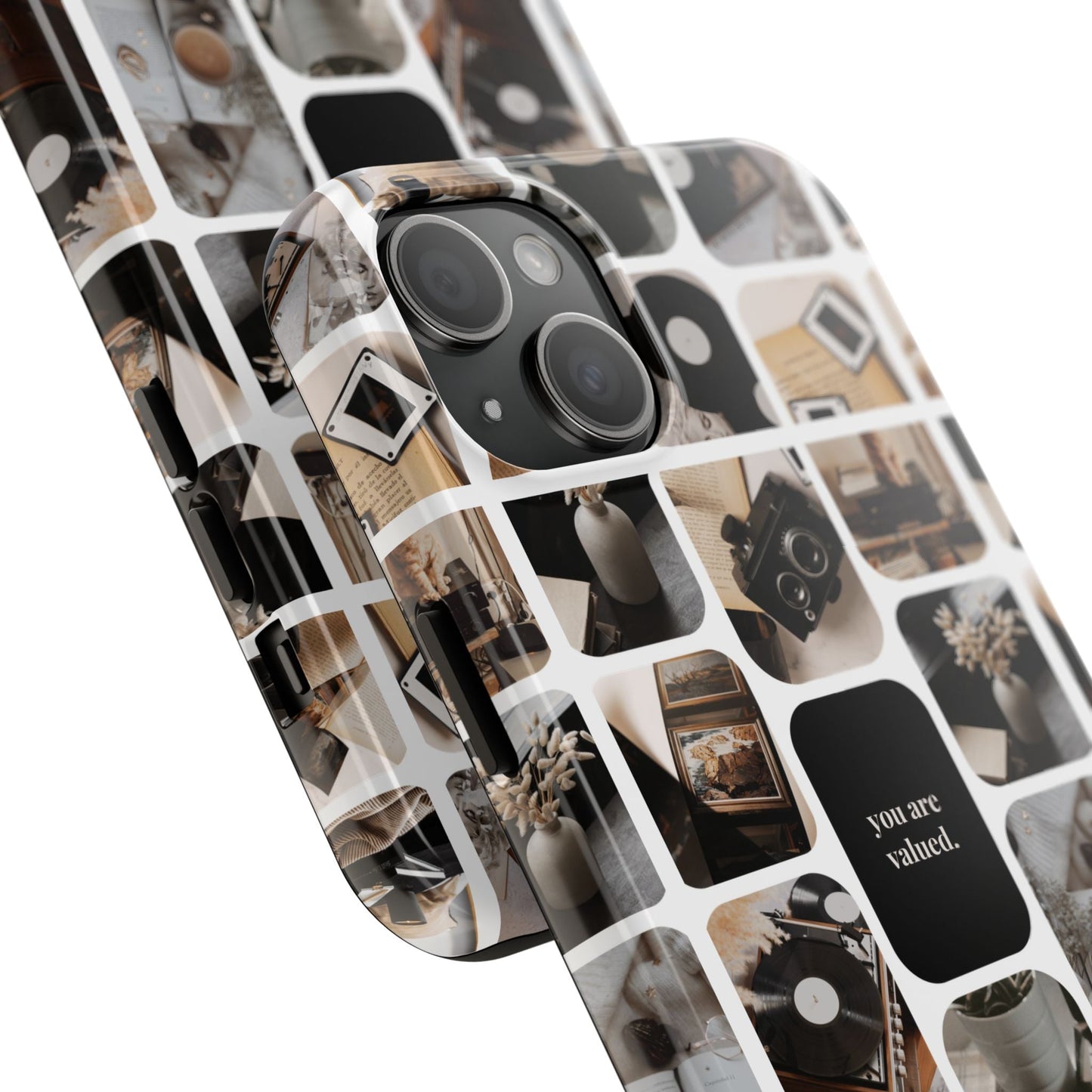 Retro Collage Phone Case - You Are Valued, Durable Protection for Your Device, Thoughtful Gift for Friends & Family, Perfect for Any [...]