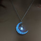 Radiant Crystal Pendant Necklace with Silver Plated Chain