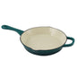 Crock Pot Artisan 10 in. Round Enameled Cast Iron Skillet in Teal