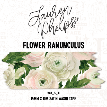 Flower Ranunculus 15mm washi