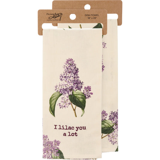 I Lilac You A Lot Dish Cloth Towel | Cotton Linen Novelty Tea Towel