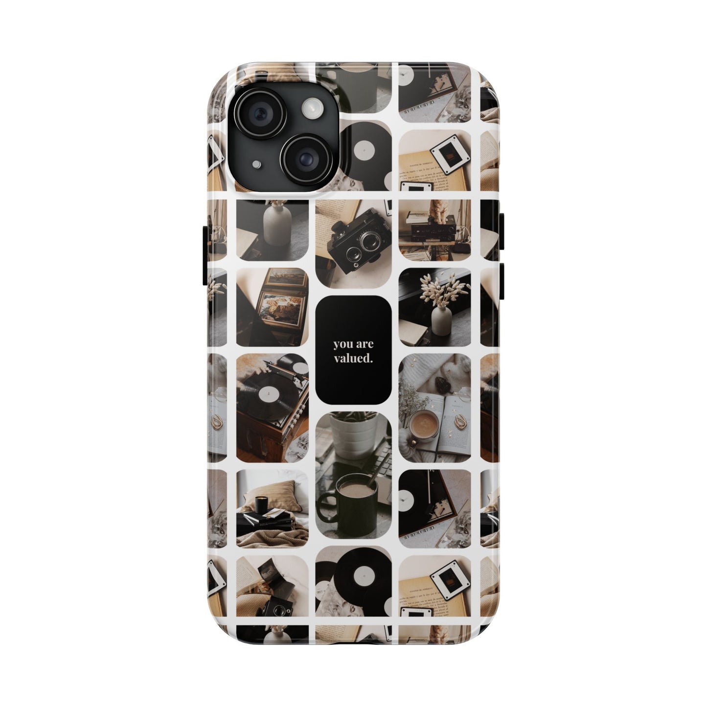 Retro Collage Phone Case - You Are Valued, Durable Protection for Your Device, Thoughtful Gift for Friends & Family, Perfect for Any [...]