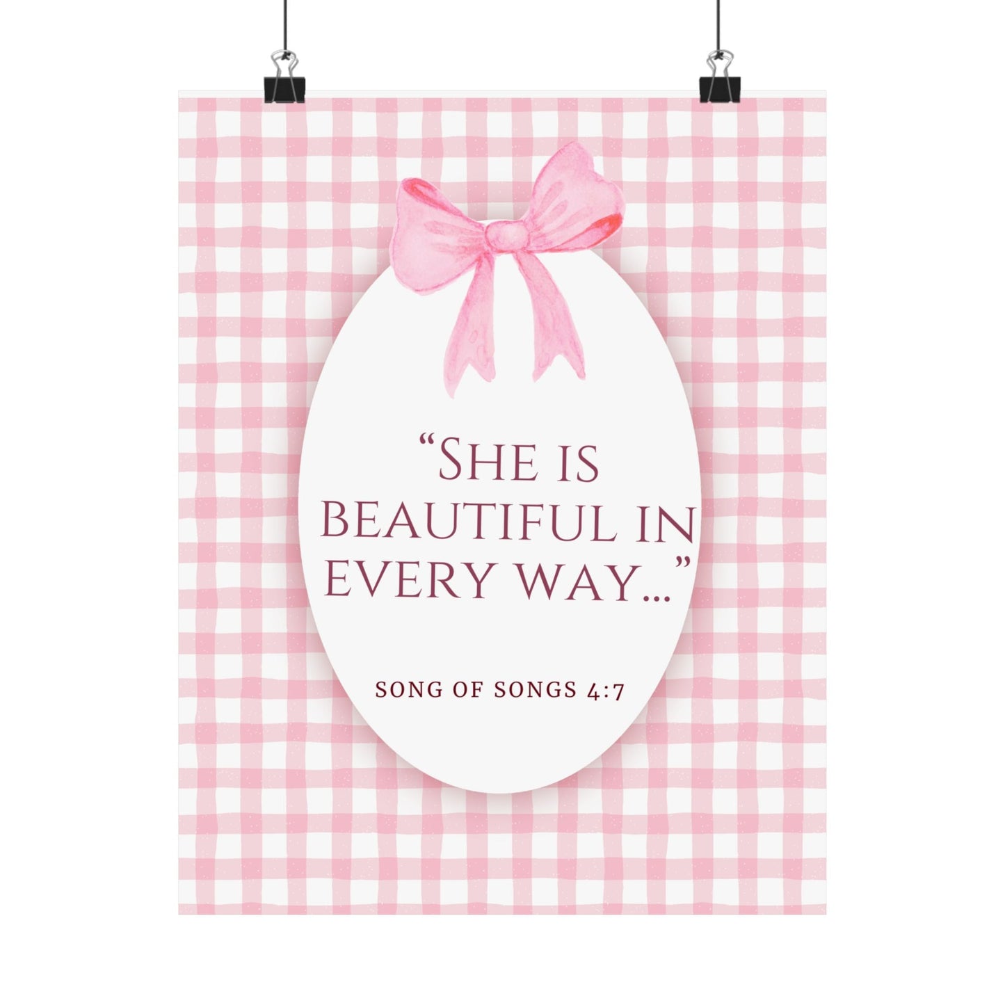 Inspirational Wall Art Poster, Motivational Decor, Gift for Her, Perfect Dorm Decor, Christian Home Decoration