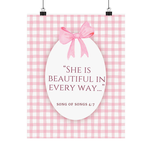 Inspirational Wall Art Poster, Motivational Decor, Gift for Her, Perfect Dorm Decor, Christian Home Decoration