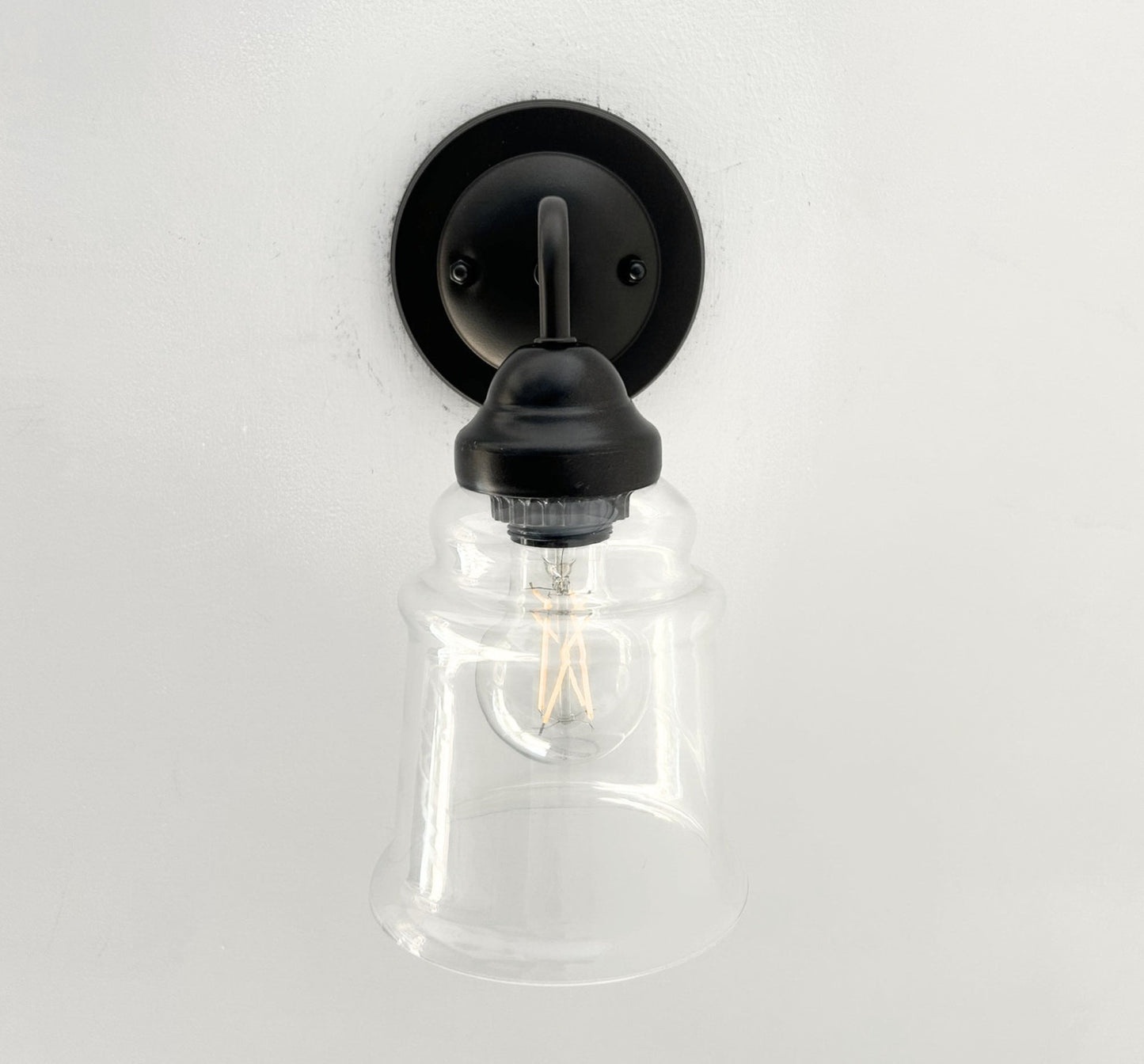 Clear Tiered Bell Wall Sconce