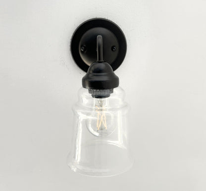 Clear Tiered Bell Wall Sconce