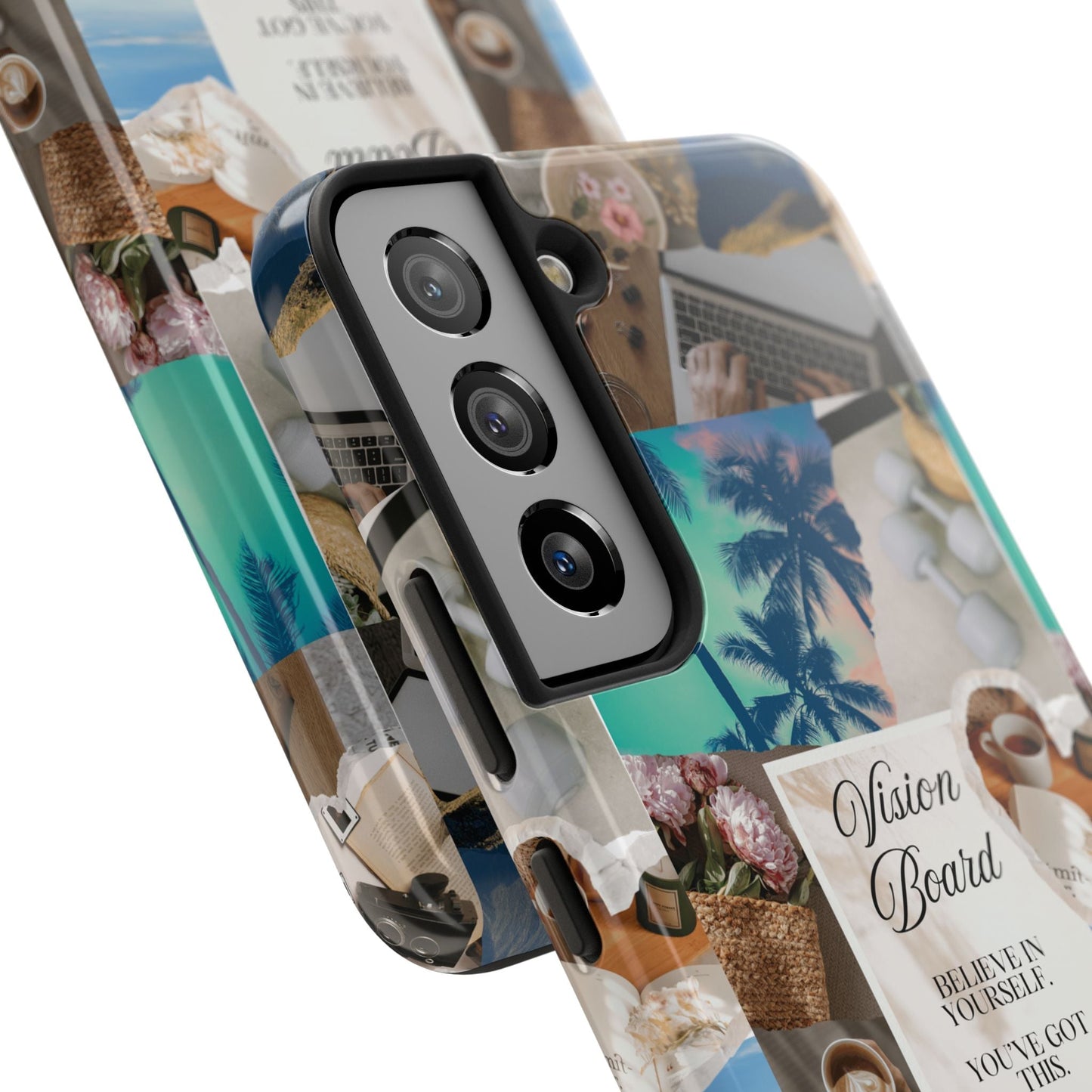 Inspiring Vision Board Phone Case, Motivational Tough Case, Adventurous Gift for Her, Self-Care, Dream Big, Unique Phone Accessory