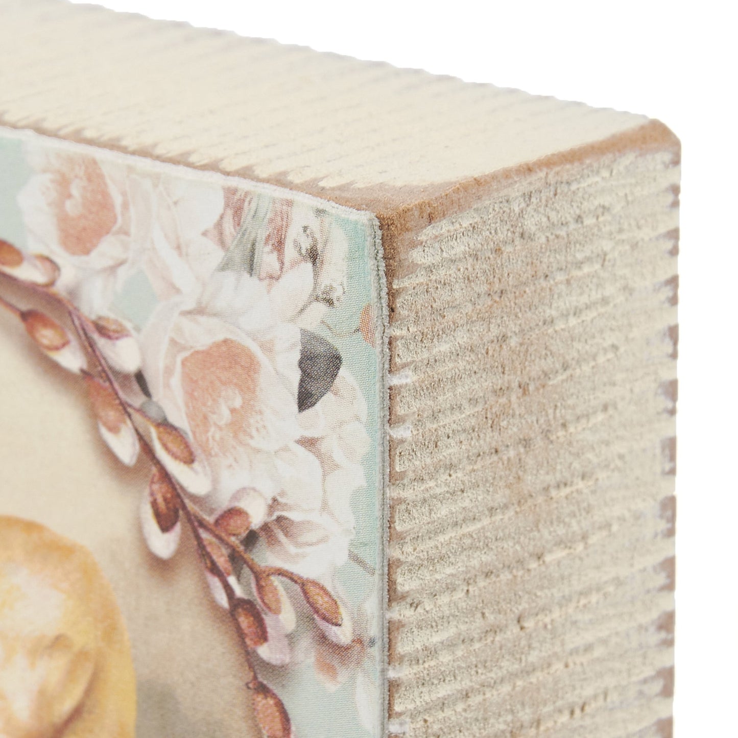 Chick Vintage Wooden Block Sign | Square Easter Spring Wall Desk Decor