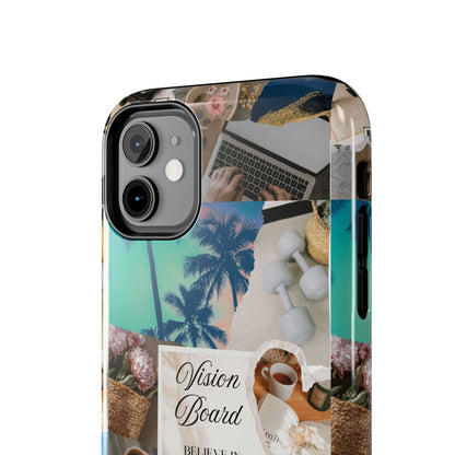 Inspiring Vision Board Phone Case, Motivational Tough Case, Adventurous Gift for Her, Self-Care, Dream Big, Unique Phone Accessory