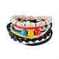 Vintage Punk Leather Wrap Bracelet - Multilayer Beaded Bracelet for Men & Women