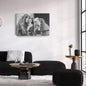 Smoking Nuns Canvas Wall Art - Funny Religious Wall Decor Print