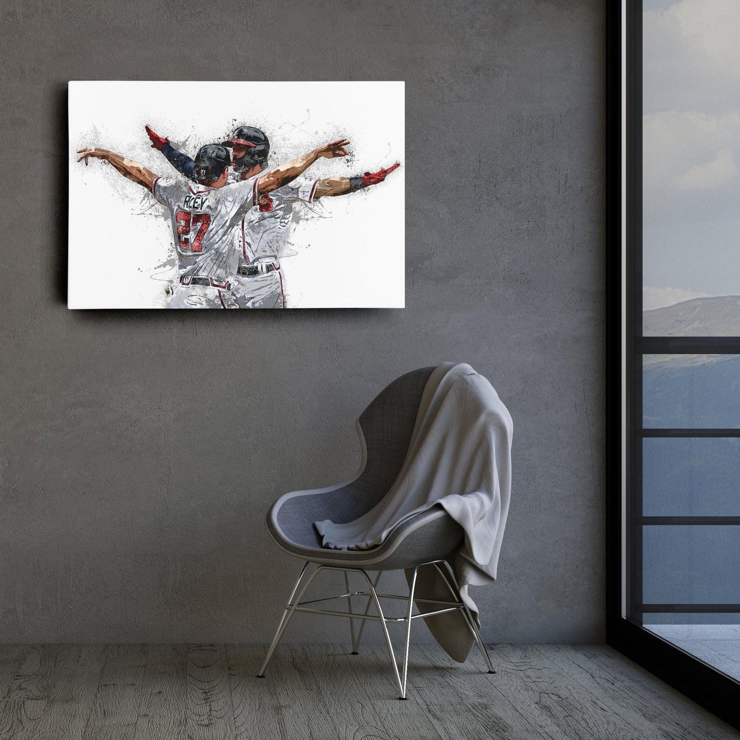Austin Riley & Dansby Swanson Canvas Art – Atlanta Braves Wall Decor