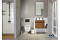 Urban 24" Walnut Floating Bathroom Vanity with Porcelain Top