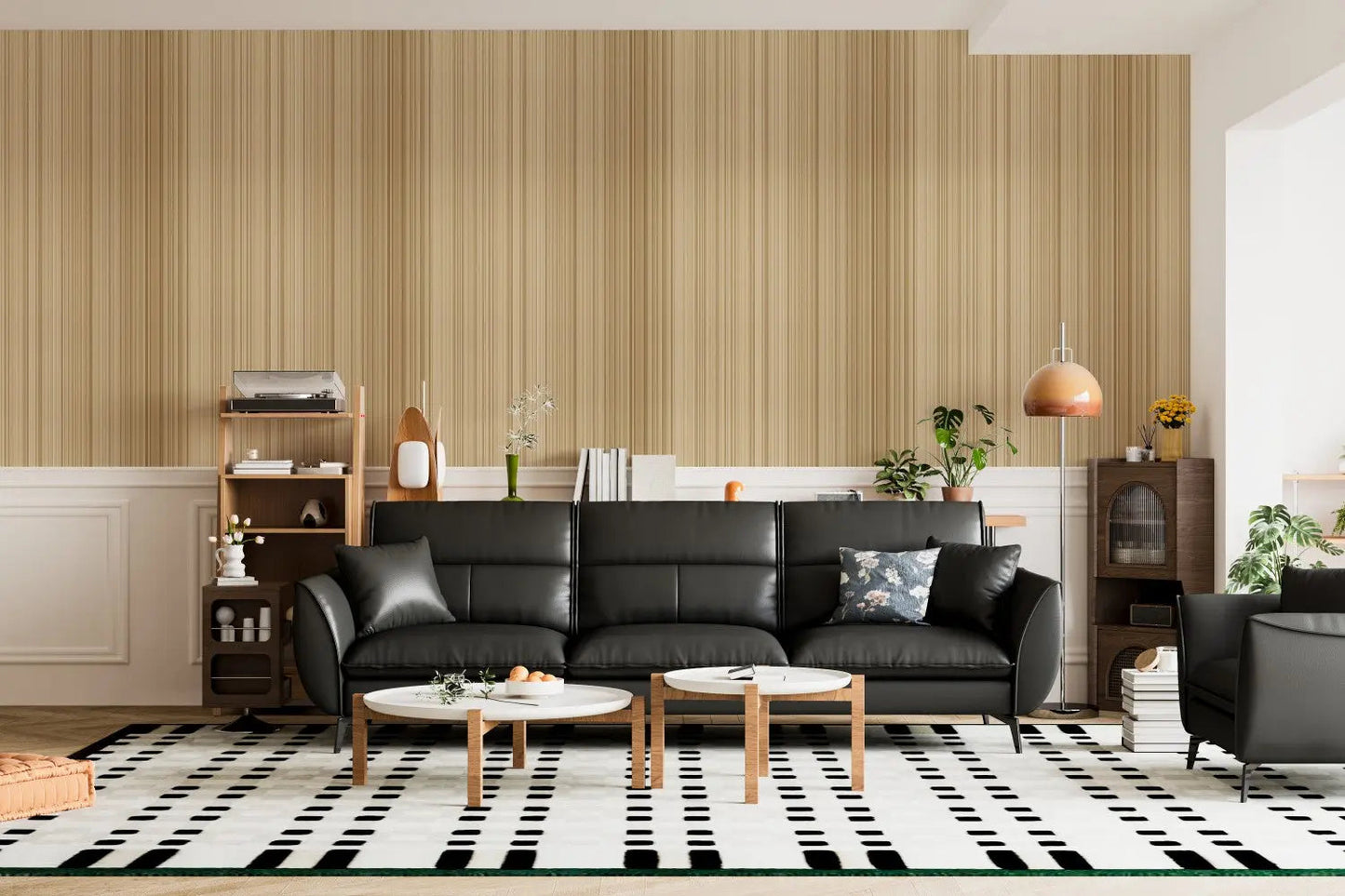 Champagne Flute Stripe Wallpaper
