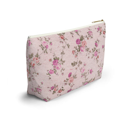 Customizable: Floral Accessory Pouch, Makeup Bag, Travel Organizer, Gift for Her, Pink Floral Bag, Cosmetic Case, Everyday Essentials