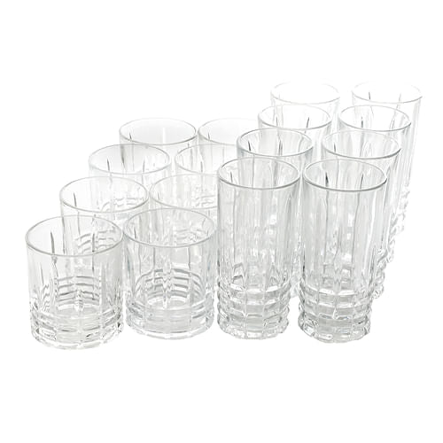 Gibson Home Jewelite 16 Piece Tumbler and Double Old Fashioned Glass | Kitchen + Metal