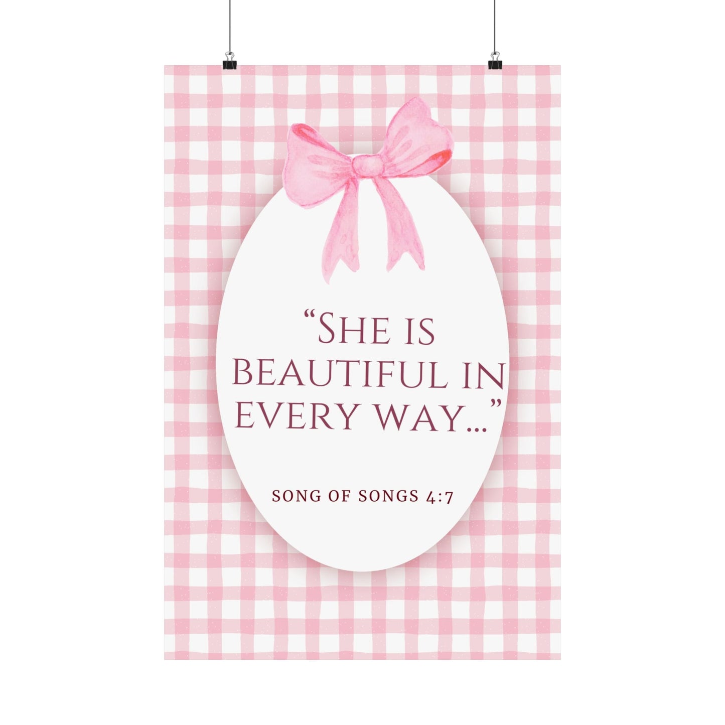 Inspirational Wall Art Poster, Motivational Decor, Gift for Her, Perfect Dorm Decor, Christian Home Decoration