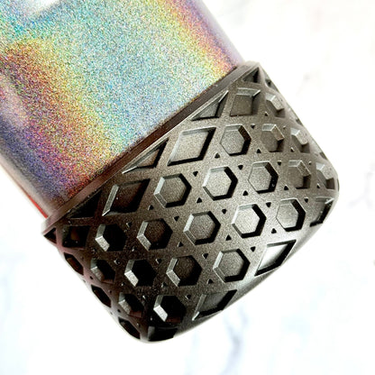 Onyx Shimmer Metallic Waffle Tumbler Boot -Fall fits 20-40oz