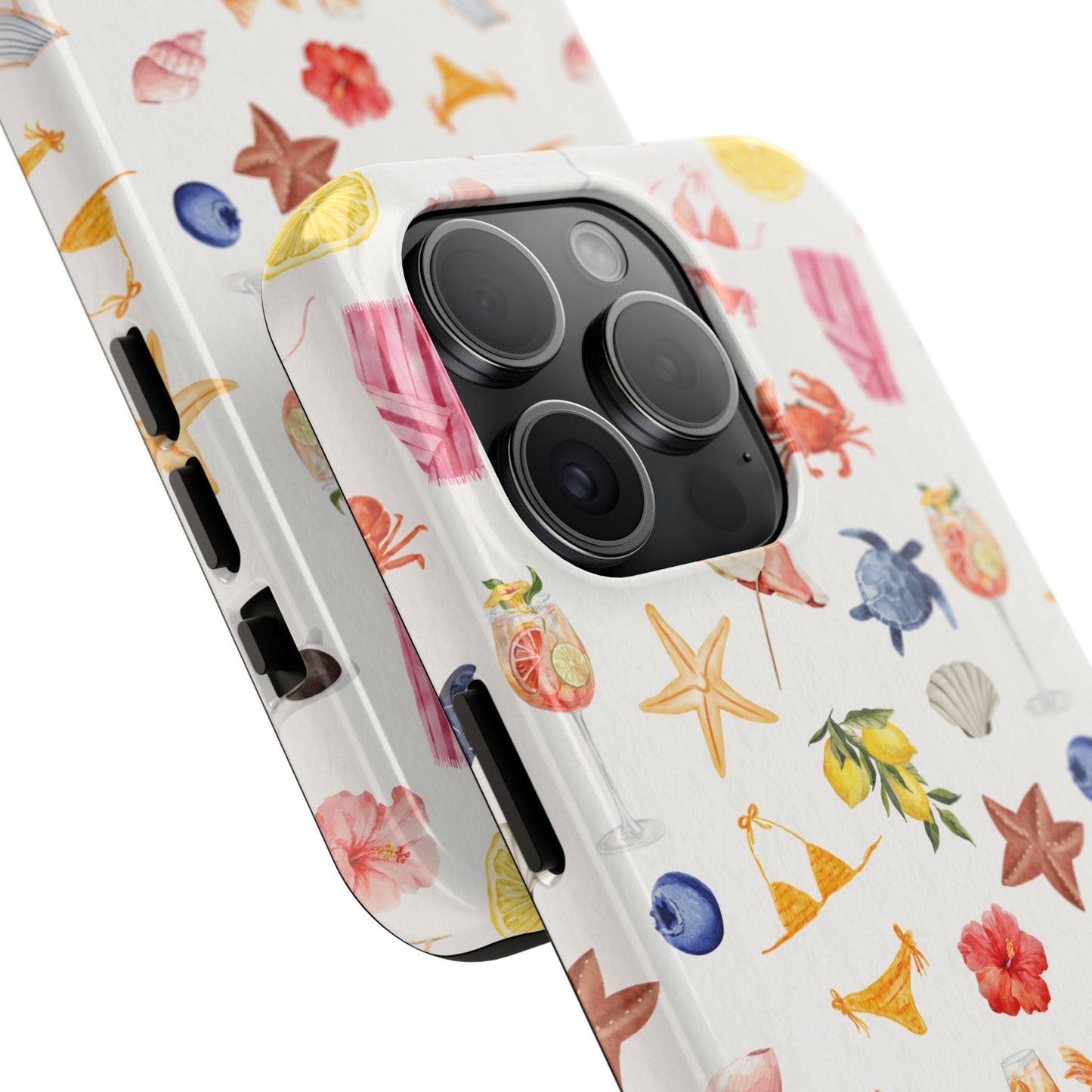 Customizable: Tropical Summer Phone Case, Vivid Coastal Design, Perfect Gift for Beach Lovers, Vacation Memories, Durable Tough Cases