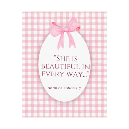 Inspirational Wall Art Poster, Motivational Decor, Gift for Her, Perfect Dorm Decor, Christian Home Decoration