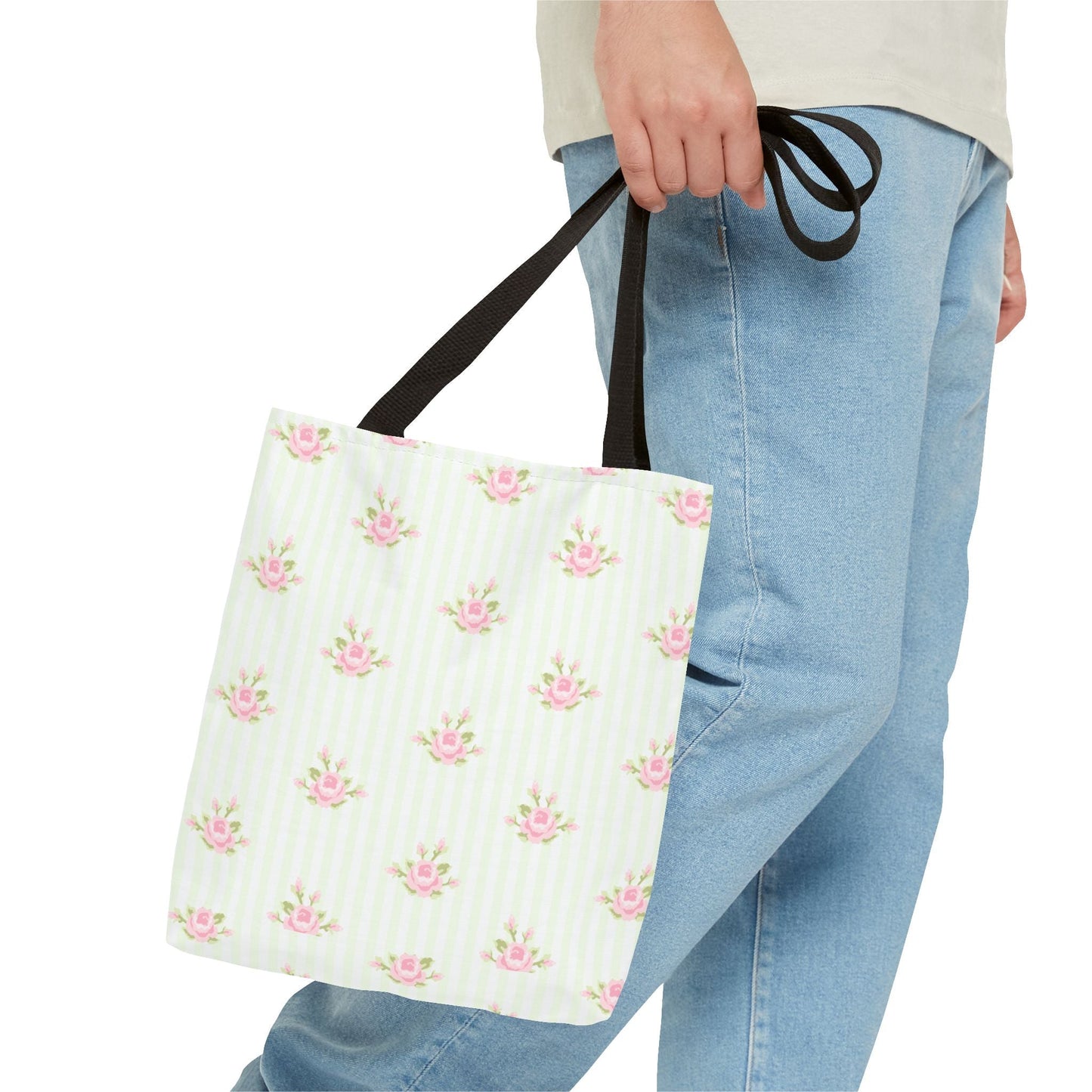 Customizable: Floral Pattern Tote Bag | Stylish Shopping Bag, Eco-Friendly Tote, Gift for Her, Beach Bag, Everyday Carryall