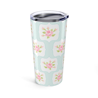Customizable: Floral Tumbler, 20oz Insulated Travel Mug, Perfect Gift for Flower Lovers, Coffee, Tea, Drinkware for Home, Mother's Day, Spring Decor