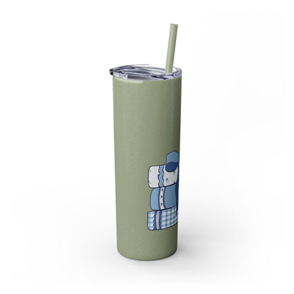 Customizable: Girly Book Club Skinny Tumbler with Straw, 20oz | Perfect for Events, Gifts, Coffee, and Summer Drinks