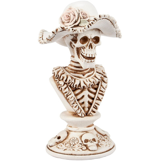 9" Lady Skeleton Bust