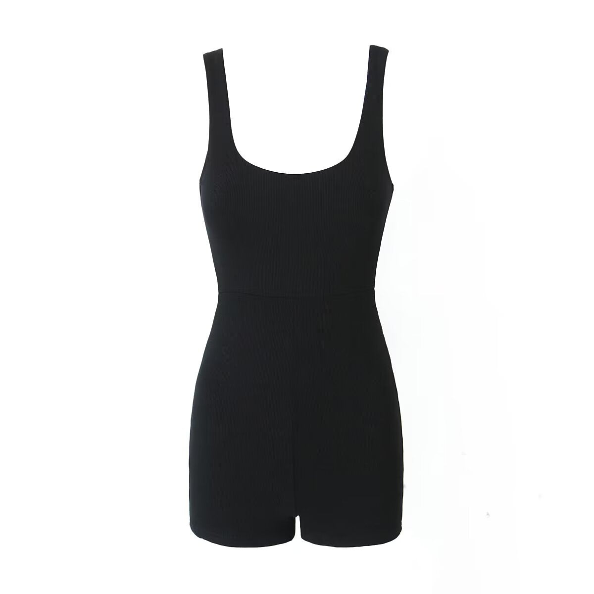 Sexy Cross Bare Back Knitted Jumpsuit Women Sexy Tight Sports Outerwear Top