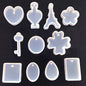 11Pc/set Silicone Pendant DIY Molds Resin