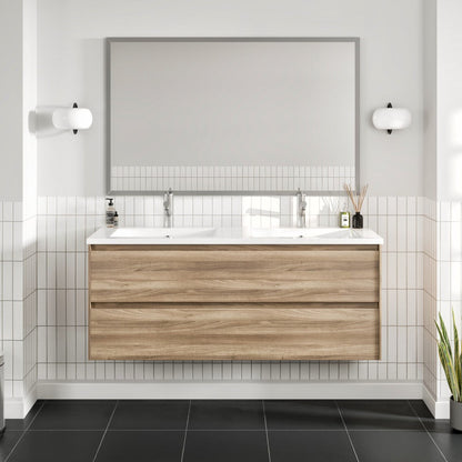 Eviva Vista Brushed Nickel Metal Framed Mirror