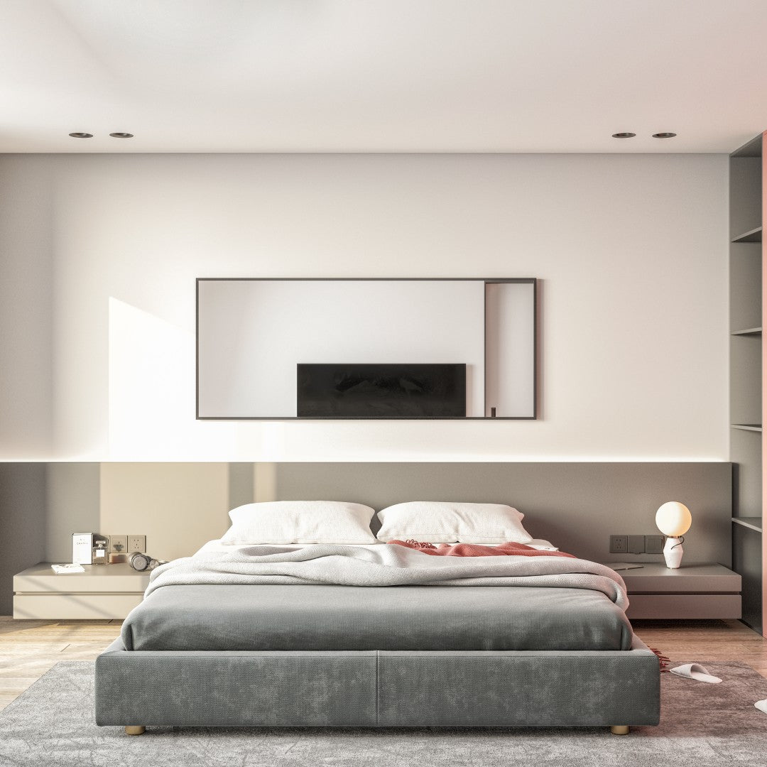 Eviva Black Black Metal Framed Mirror