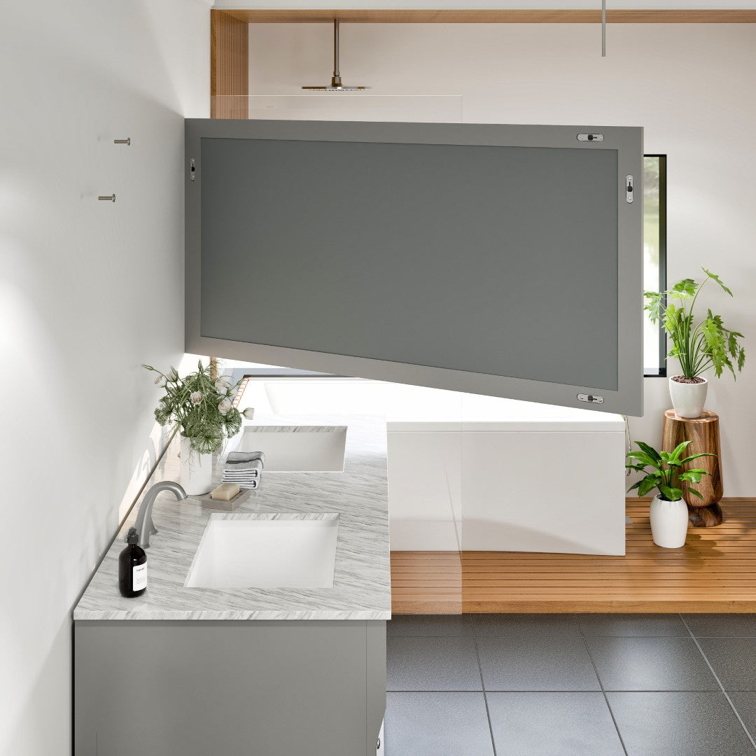 Eviva Aberdeen 72" x 30" Rectangular White Wooden Framed Mirror