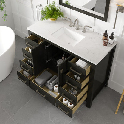 Eviva Aberdeen Bath Vanity with Counter Top and Undermount Porcelain Sink (24"-96")