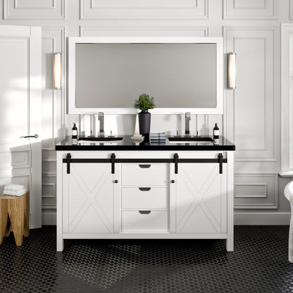 Eviva Aberdeen 72" x 30" Rectangular White Wooden Framed Mirror