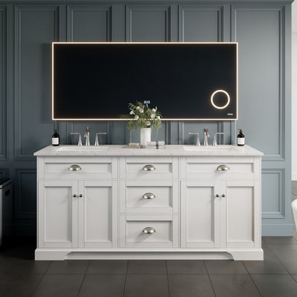 Eviva Illuminate LED Bathroom Mirror – Chrome Aluminum Frame (EVMR550 Series)